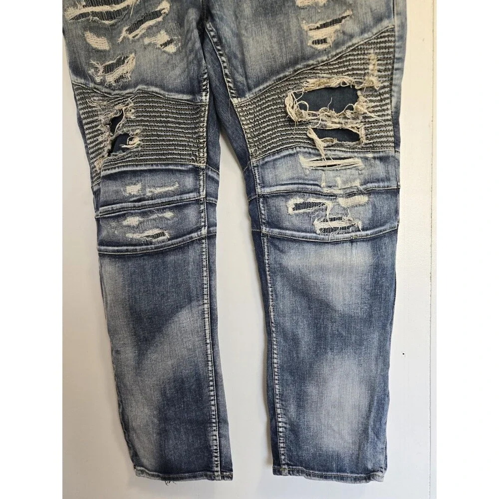 Jordan Craig Jeans Mens 42x32 Blue Legacy Edition Aaron Fit Distressed Grunge